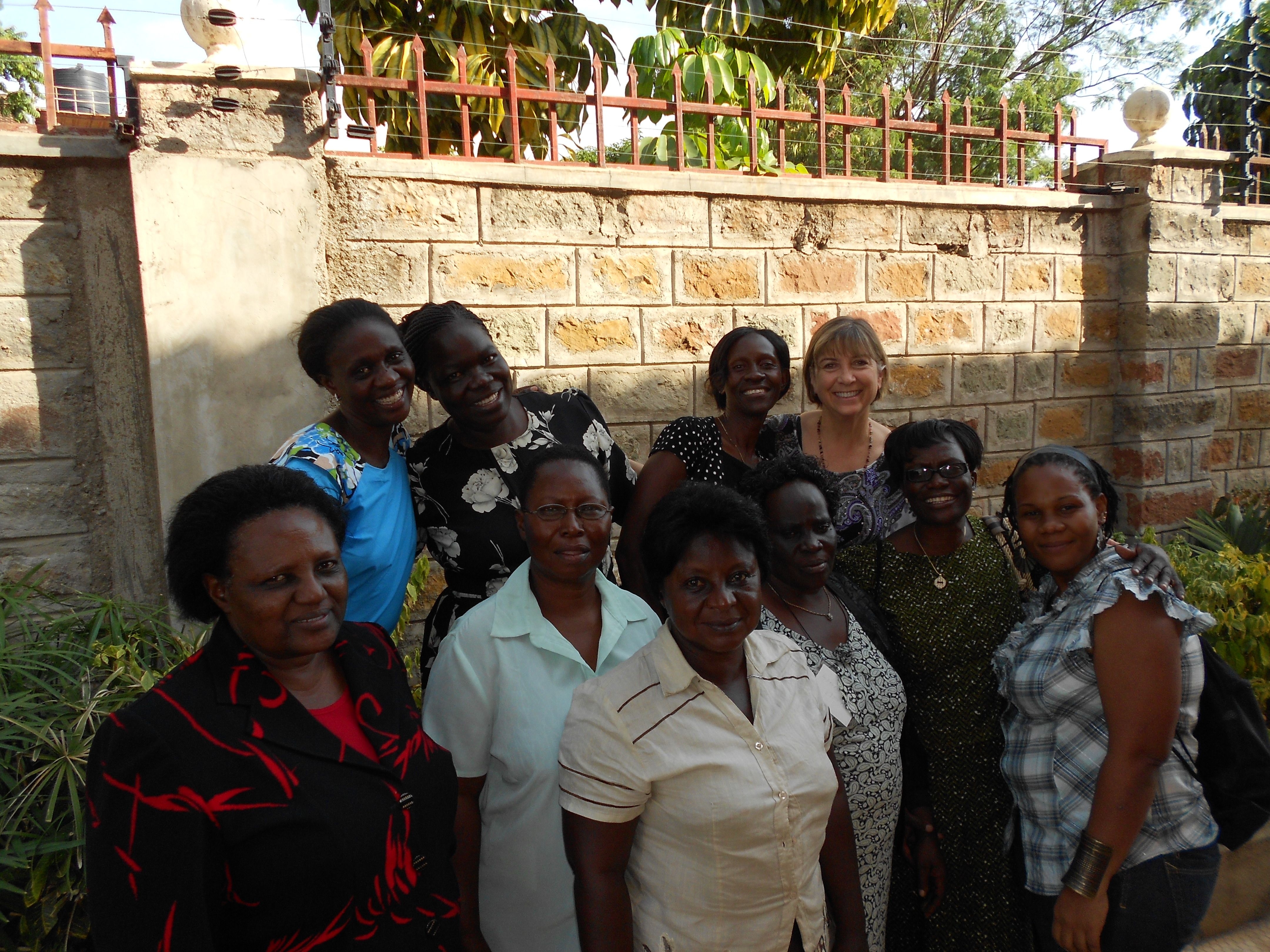 Nancy Cabelus with nurse colleagues in Kisumu, Kenya